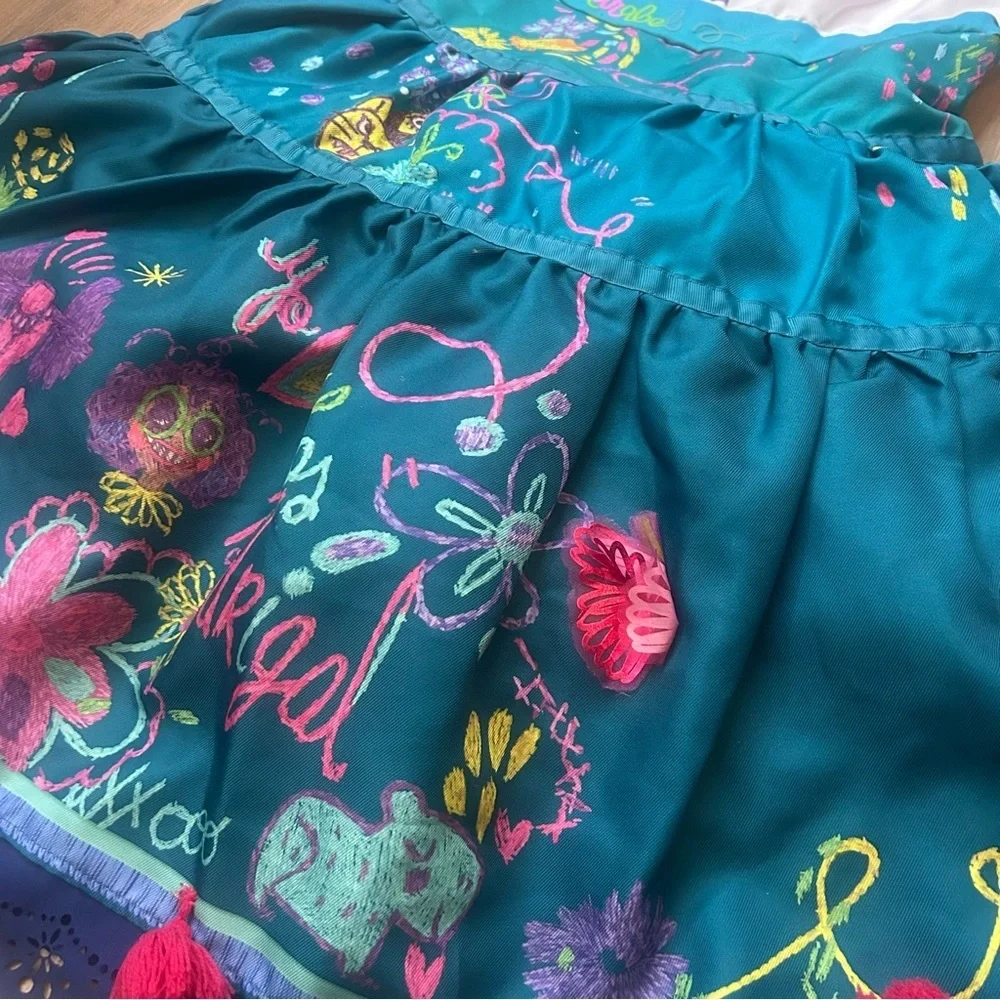 Disney Mirabel Encanto Costume Dress Size 4T -6X Small Girls Dress Embroidered